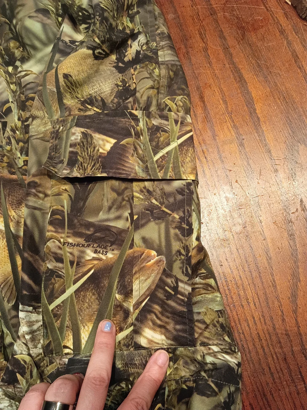 Men's Green Camo Cargo Swim  Shorts